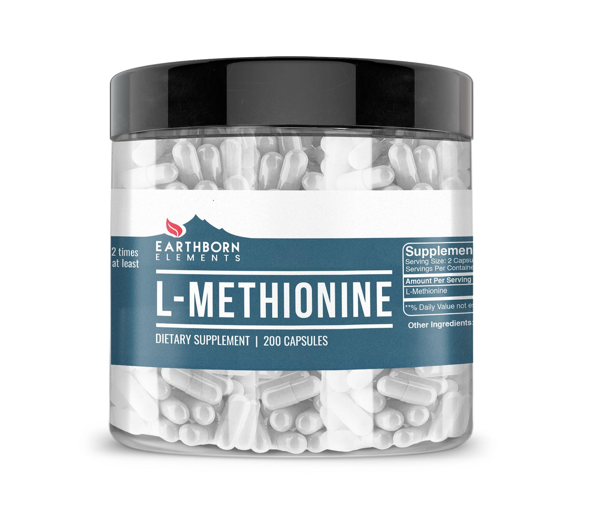 Earthborn Elements L-Méthionine 200 gélules vue de face