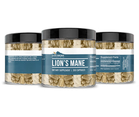 Earthborn Elements Lion’s Mane capsules side view