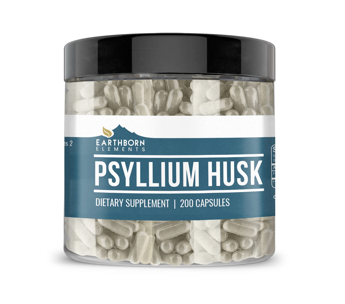 Earthborn Elements Psyllium Husk 200 capsules vue de face