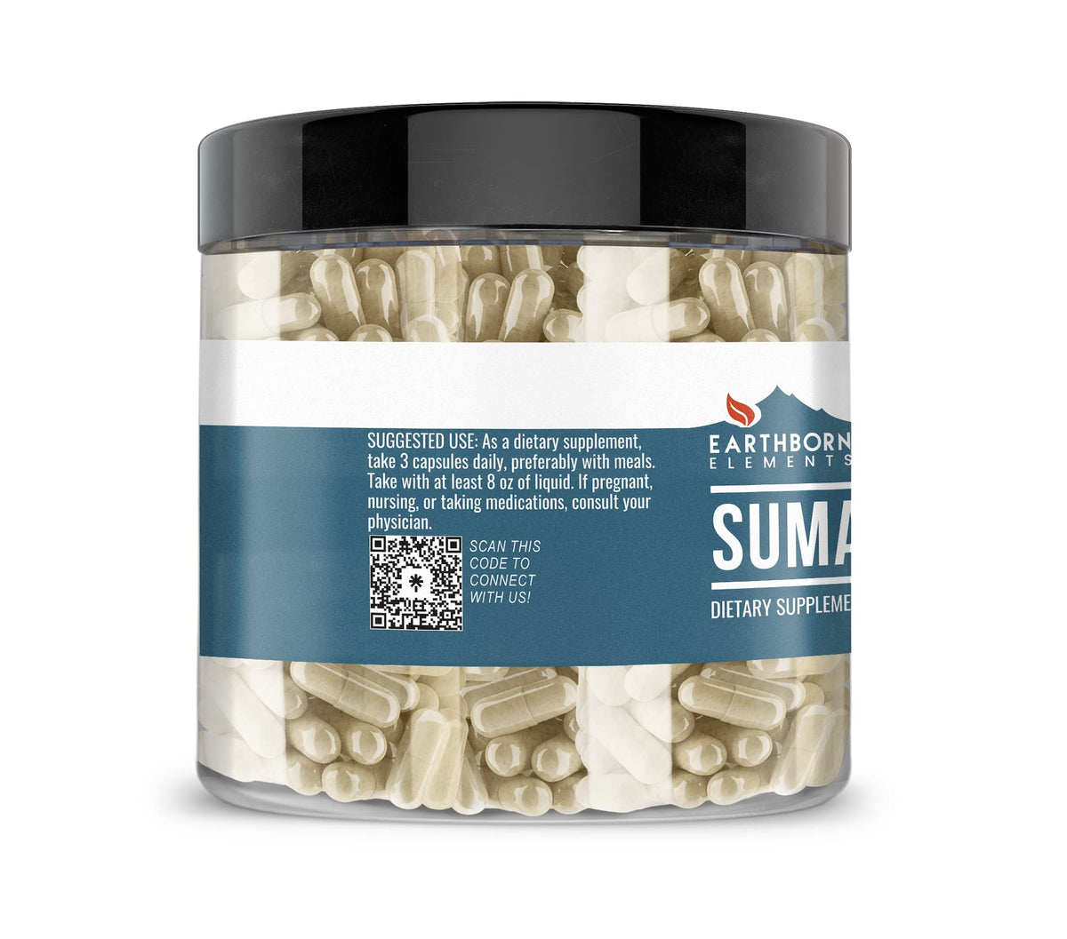Earthborn Elements Suma Root 200 Capsules, étiquette et instructions