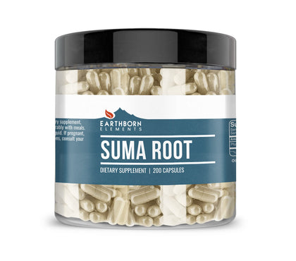 Earthborn Elements Suma Root 200 Capsules, vue de face
