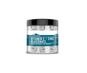 Earthborn Elements Vitamine C + Zinc Gluconate 200 Capsules vue de face