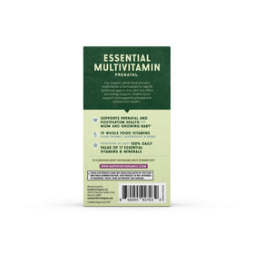 EarthFirst Organic Multivitamine Prénatale 60 Comprimés Bio avec les ingrédients