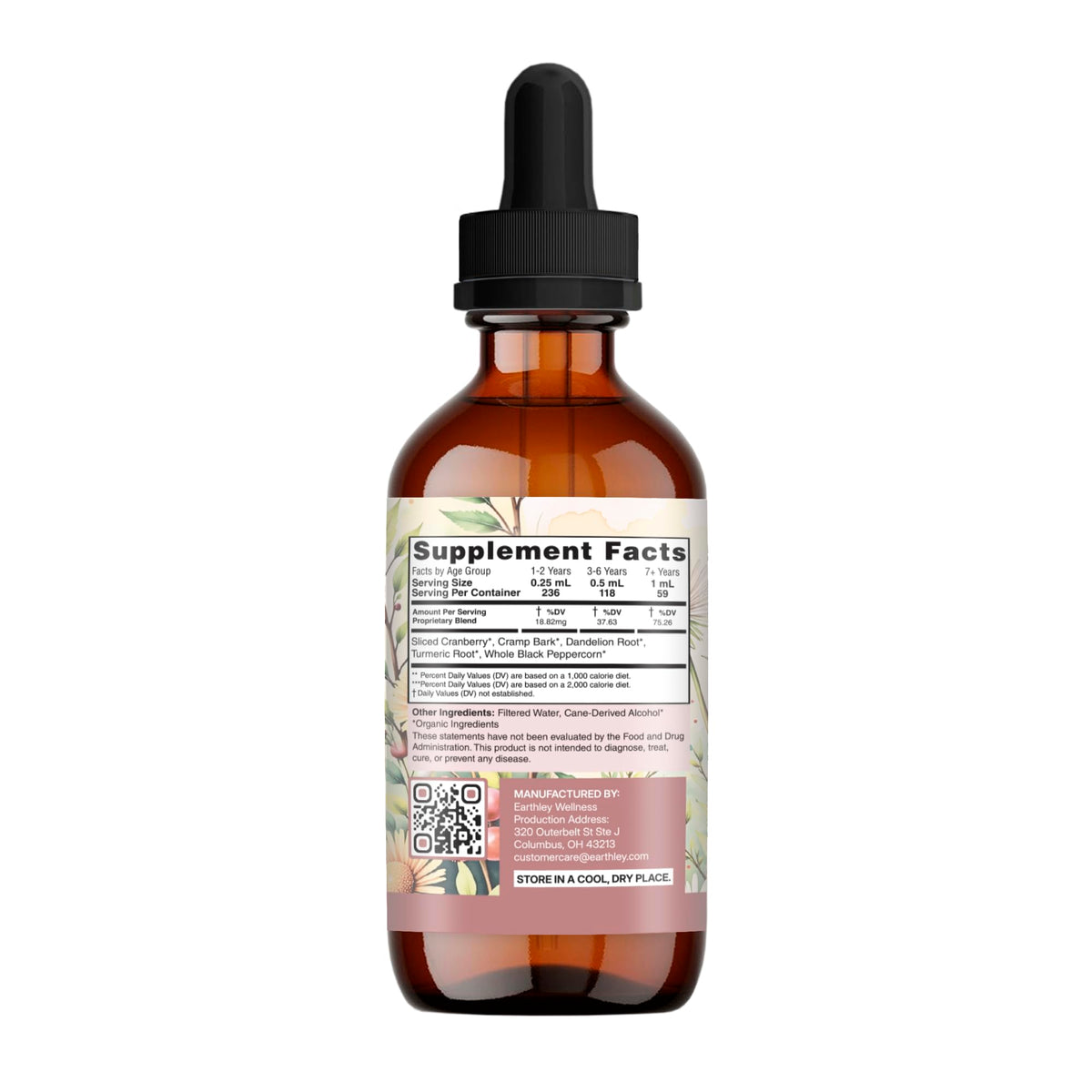 Earthley Wellness UT Relief 2oz étiquette détaillée