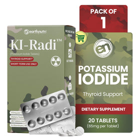 EarthNutri KI-Radi Iodure de Potassium 65 mg face avant de l'emballage