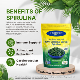 Earthrise Spiruline Californienne, emballage arrière