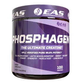 EAS Phosphagen créatine poudre sans saveur, vue de face