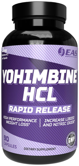 EAS Yohimbine HCl 90 capsules vue avant avec étiquette
