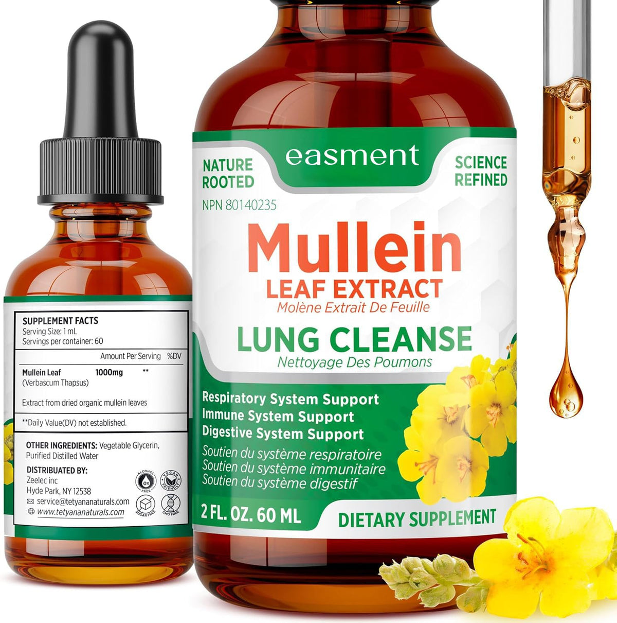 Easment Extrait de Feuille de Molène 150g vue avant avec étiquette