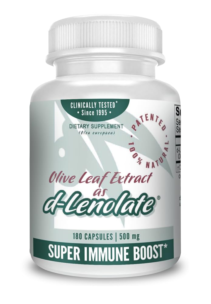 EAST PARK d-Lenolate Extrait de Feuille d'Olivier 500 mg 180 capsules vue de face