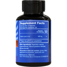 EAZGOO Acide Alpha Lipoïque 600 mg capsules sur une table