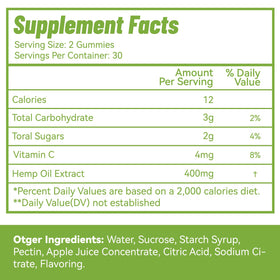 EAZGOO Gummies au Chanvre Naturel XXL, emballage et informations nutritionnelles