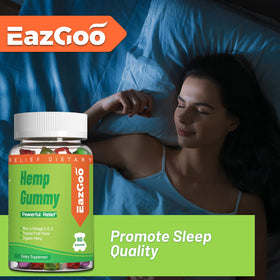 EAZGOO Gummies au Chanvre Naturel XXL, gros plan sur un gummy