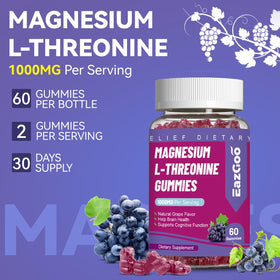EAZGOO Gummies au Thréonate de Magnésium 1000mg, texture douce