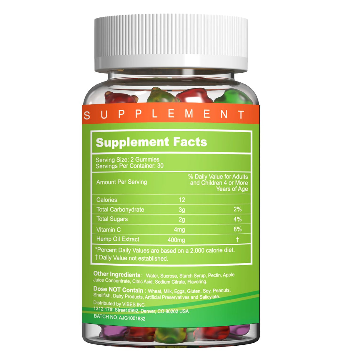 EAZGOO gummies de chanvre naturels avec un verre d'eau