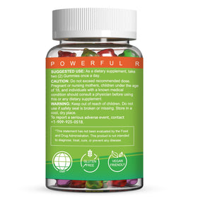 EAZGOO gummies de chanvre naturels sur une table avec d'autres compléments