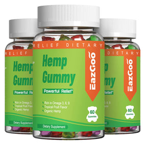 EAZGOO gummies de chanvre naturels XXL 180 pièces devant l'emballage