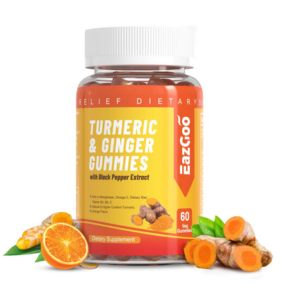 EAZGOO Gummies de Curcuma 500mg devant l'emballage