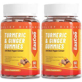 EAZGOO Gummies de Curcuma 500mg en flacon, vue de face