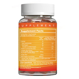 EAZGOO Gummies de Curcuma 500mg, flacon avec arrière-plan naturel