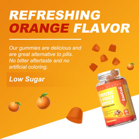 EAZGOO Gummies de Curcuma 500mg, ingrédients sur l'étiquette