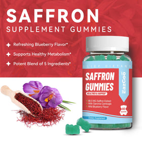 EAZGOO Gummies de Safran avec étiquette et ingrédients