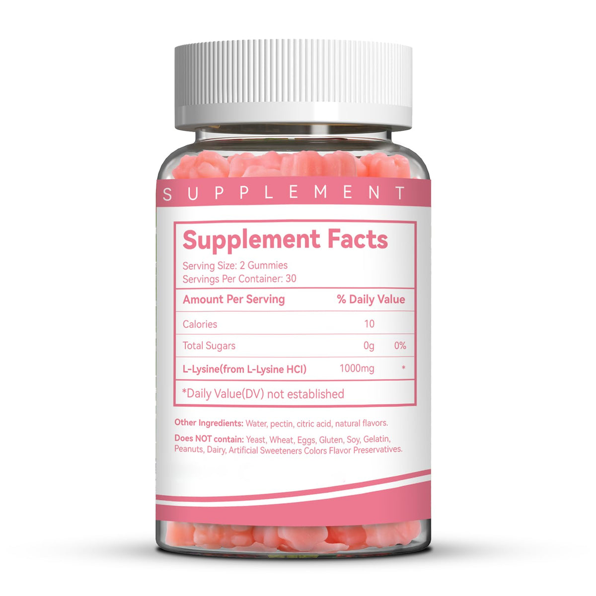 EAZGOO Gummies L-Lysine 1000mg avec des fruits frais