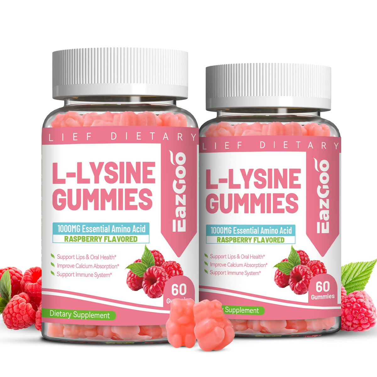 EAZGOO Gummies L-Lysine 1000mg paquet avant