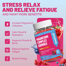 EAZGOO Gummies Magnésium 800mg avec informations nutritionnelles