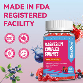 EAZGOO Gummies Magnésium 800mg en milieu de vie active