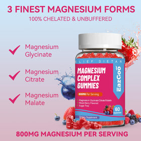 EAZGOO Gummies Magnésium 800mg en portion sur une cuillère