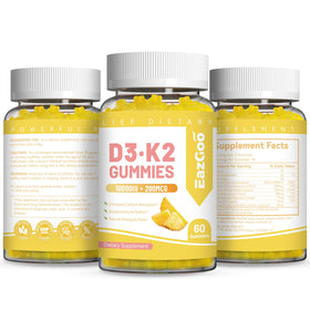 EAZGOO Gummies Vitamine D3 K2 10000 IU 60 Comprimés - dosage recommandé