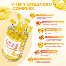EAZGOO Gummies Vitamine D3 K2 10000 IU 60 Comprimés - prise en main
