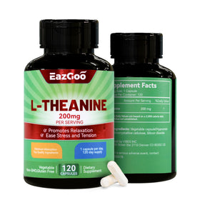 EAZGOO L-Theanine 200mg gélules végétales vue de face