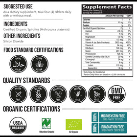 Échantillon de Spiruline Bio Triquetra Health avec une cuillère