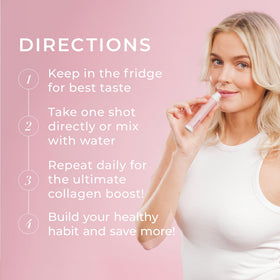 Échantillon du shot de collagène marin Swedish Collagen, couleur naturelle