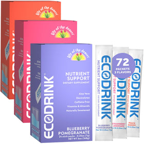 Eco Drink EcoDrink 24 Stick Packs vue avant avec sachets colorés
