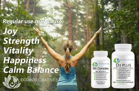 EcoIntegratives Complexe de Vitamines B6, B9 et B12 - étiquette sur le pot