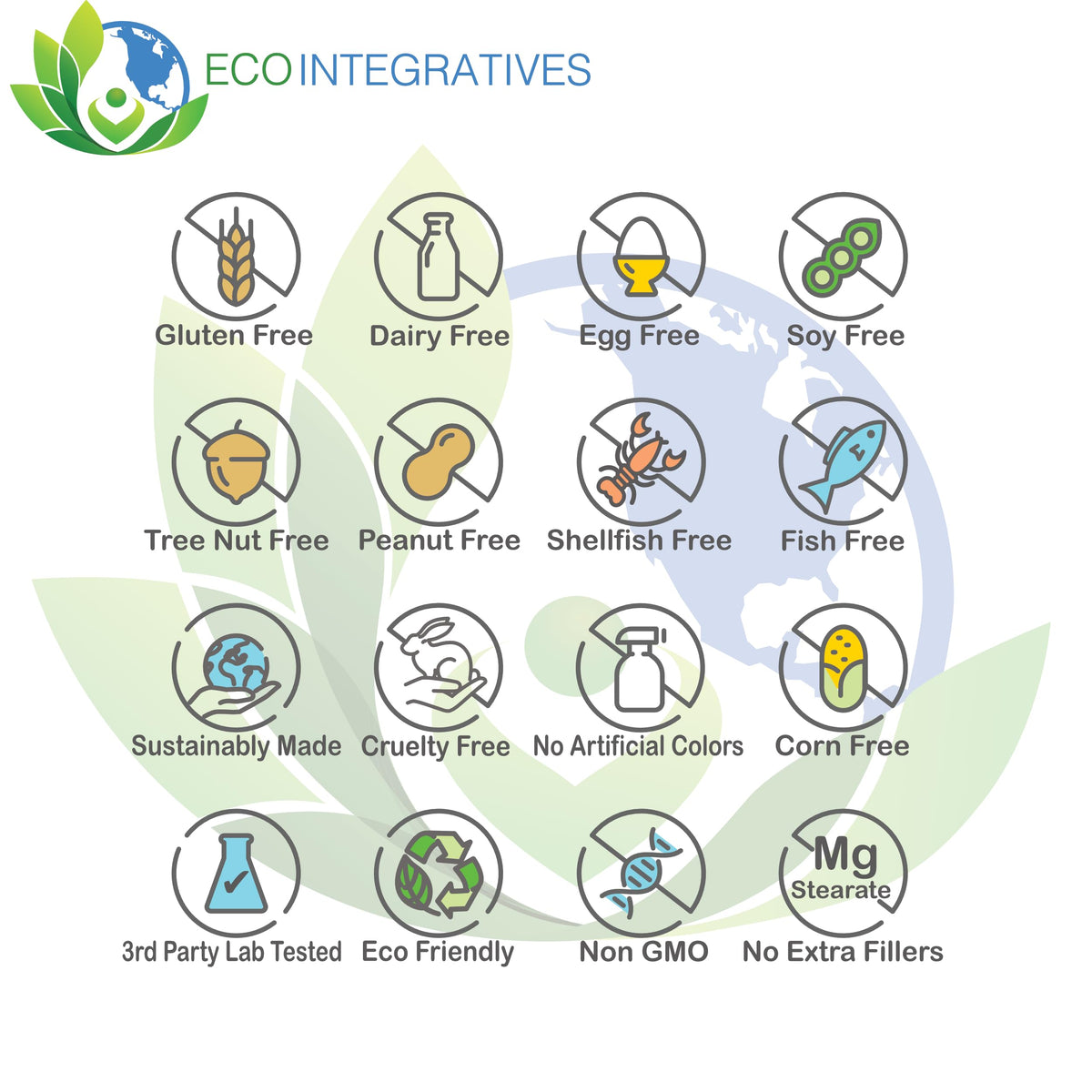 EcoIntegratives D3 Plus Boron, étiquette avec ingrédients