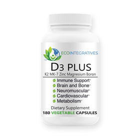 EcoIntegratives D3 Plus Boron Vitamine K2 Magnésium Zinc 180 capsules vue de face
