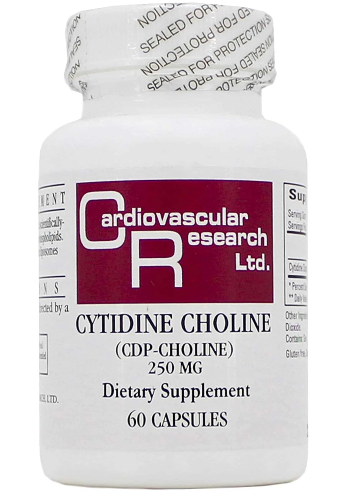 Ecological Formulas Cytidine Choline 250 mg 60 capsules, vue avant