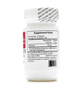 Ecological Formulas Oncotonin Melatonin 10 mg 30 Caps - arrière de l'emballage