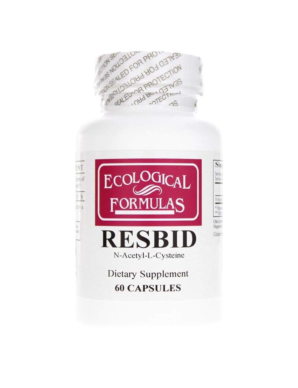Ecological Formulas Resbid 500 mg 60 capsules vue de face