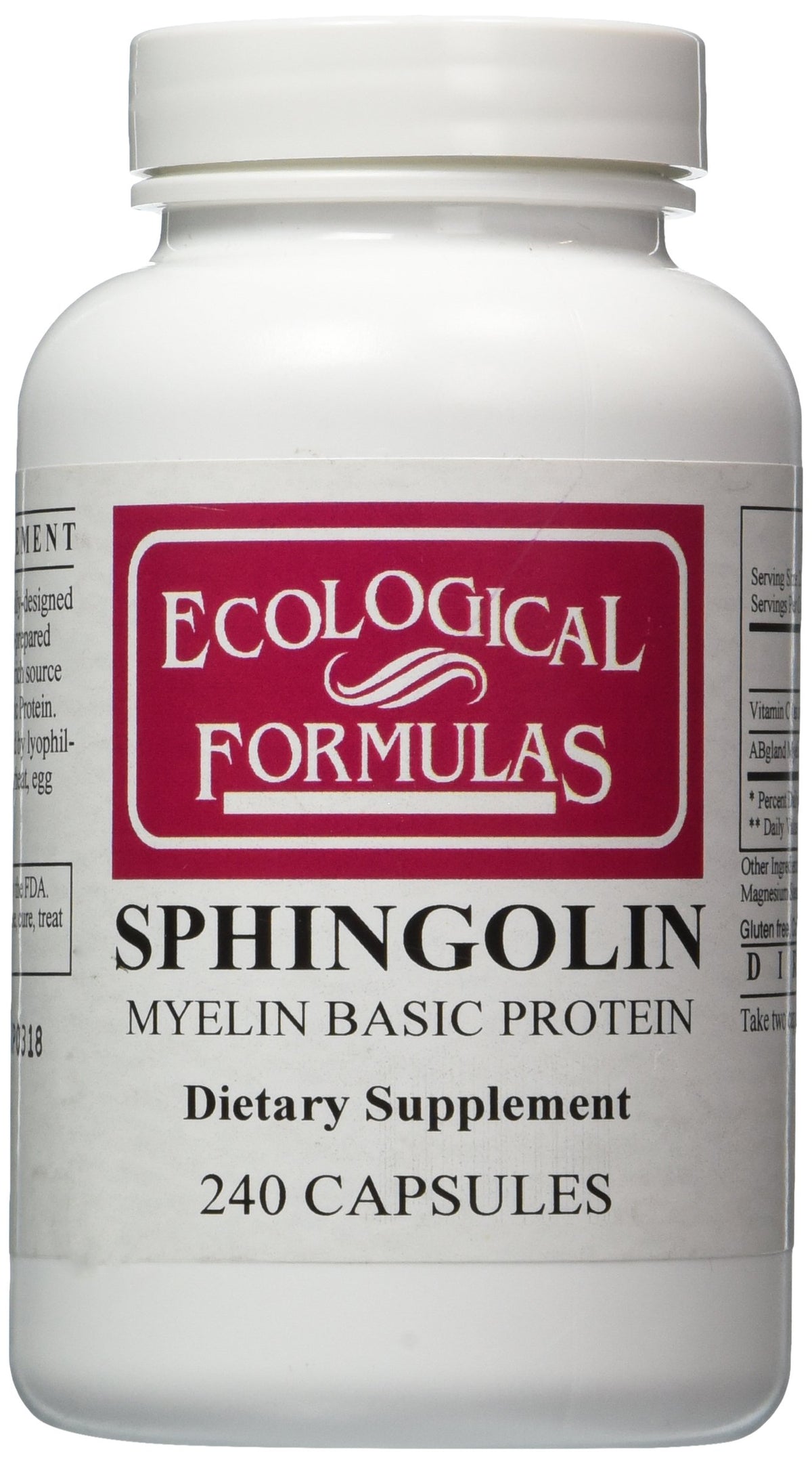 Ecological Formulas Sphingolin 200 mg 240 gélules, vue avant
