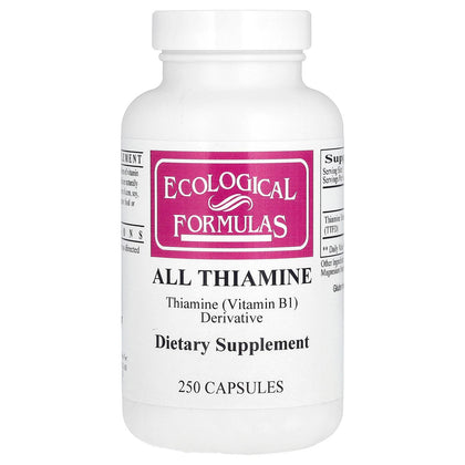 Ecological Formulas Thiamine 250 Capsules vue avant