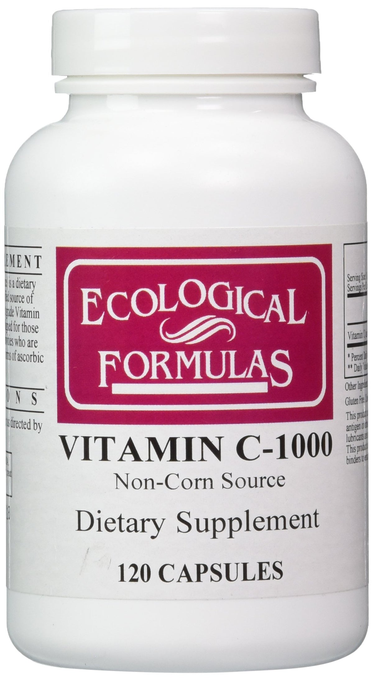 Ecological Formulas Vitamine C-1000 1000 mg gélules avant