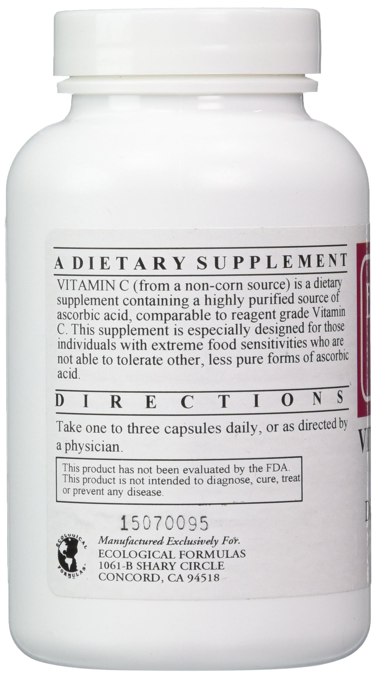 Ecological Formulas Vitamine C-1000 120 gélules emballage