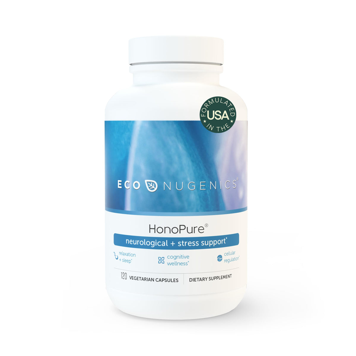 EcoNugenics HonoPure 120 capsules vue de face avec étiquette