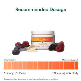 EcoNugenics PectaSol Pectine d'Agrumes Modifiée 184g Poudre Berry sur un fond naturel