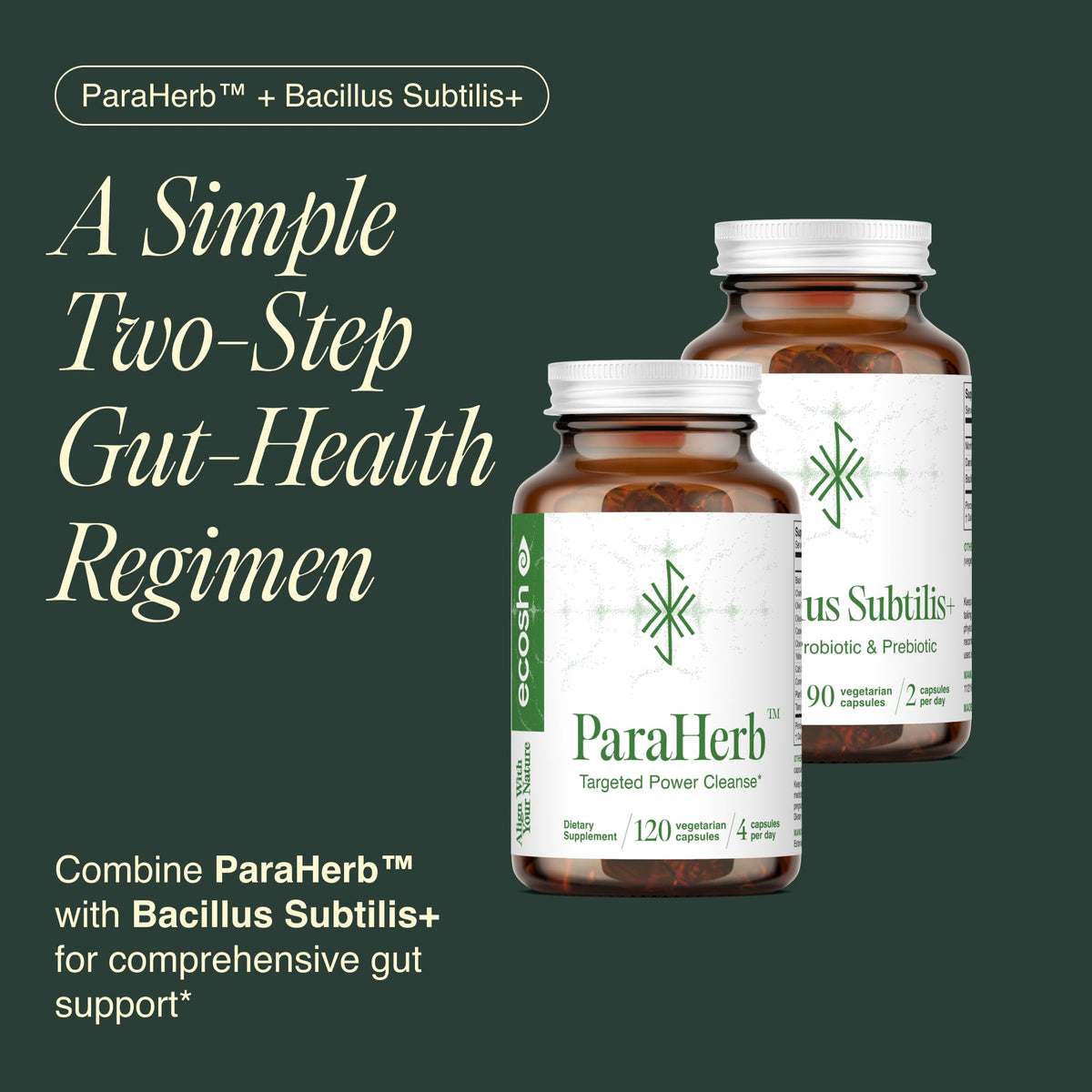 Ecosh Bacillus Subtilis complément alimentaire en vue latérale